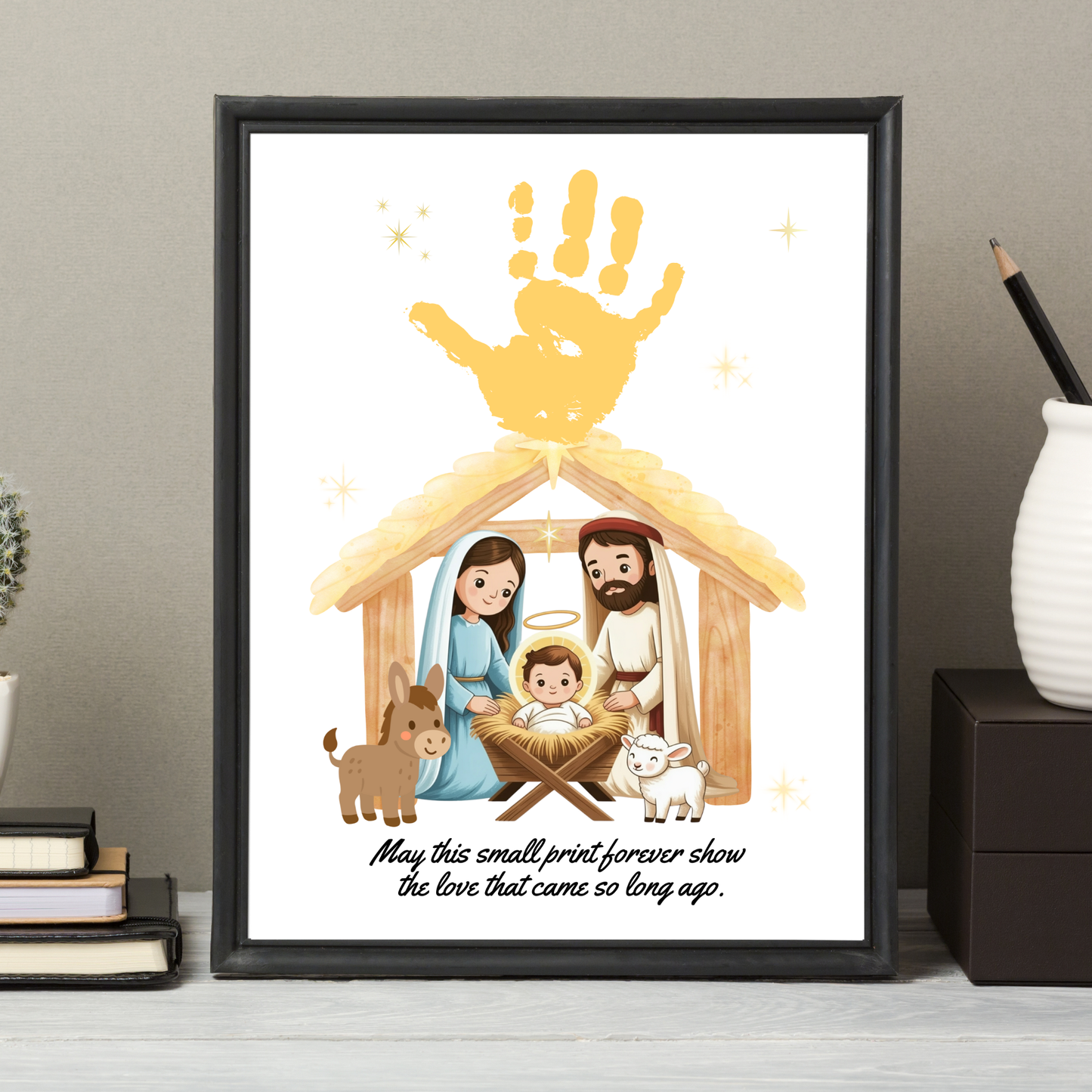 Nativity Handprint Craft Printable DIY Jesus Art