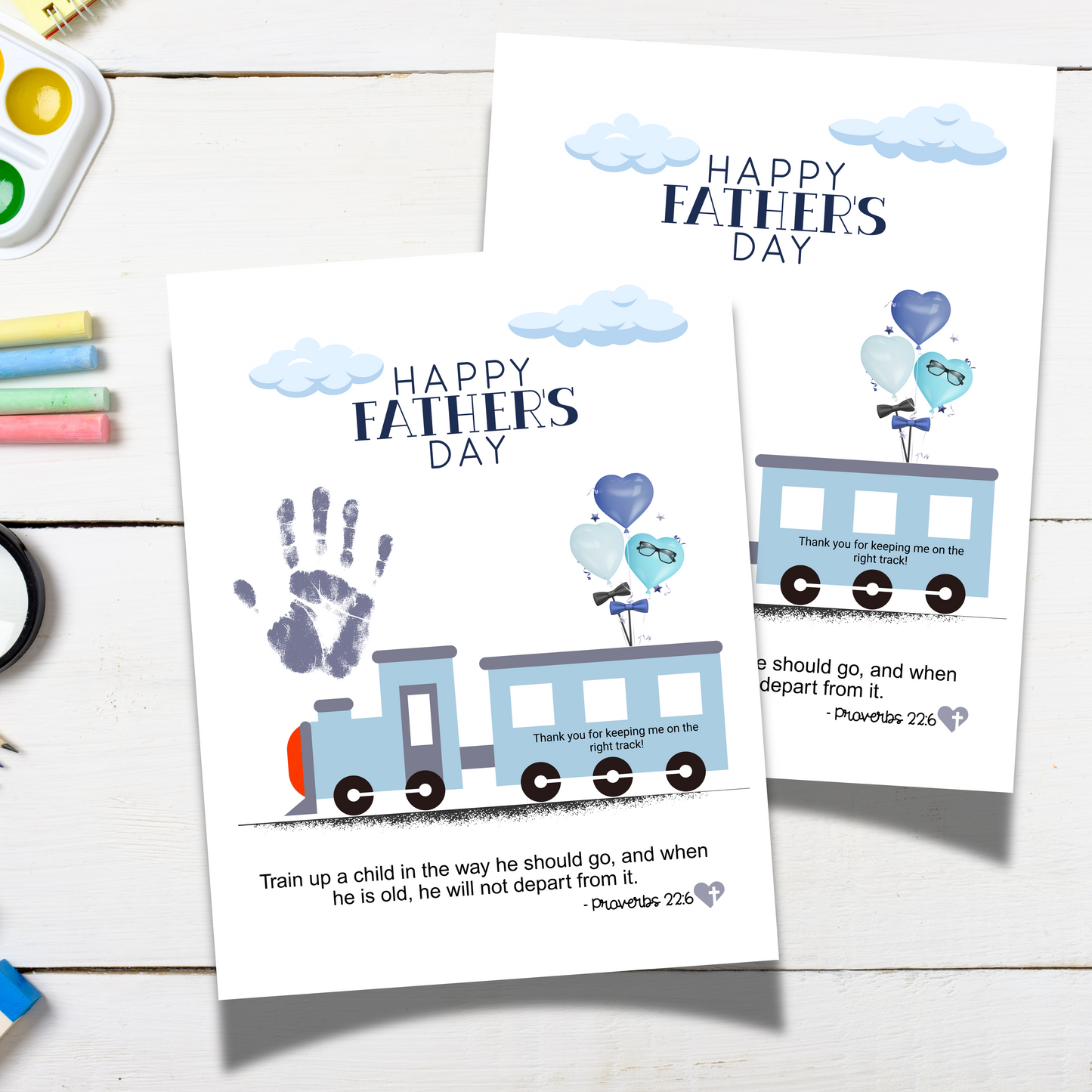 Father's Day Bible Craft Kids Printable, DIY Handprint Card Religious Art Sunday School Activity Gift for Dad Grandpa from Christian Toddler
