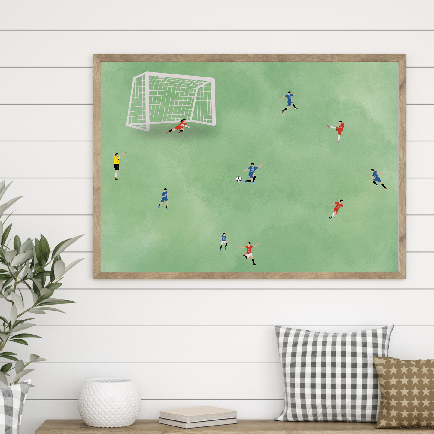 Tiny Soccer Players Wall Art Printable