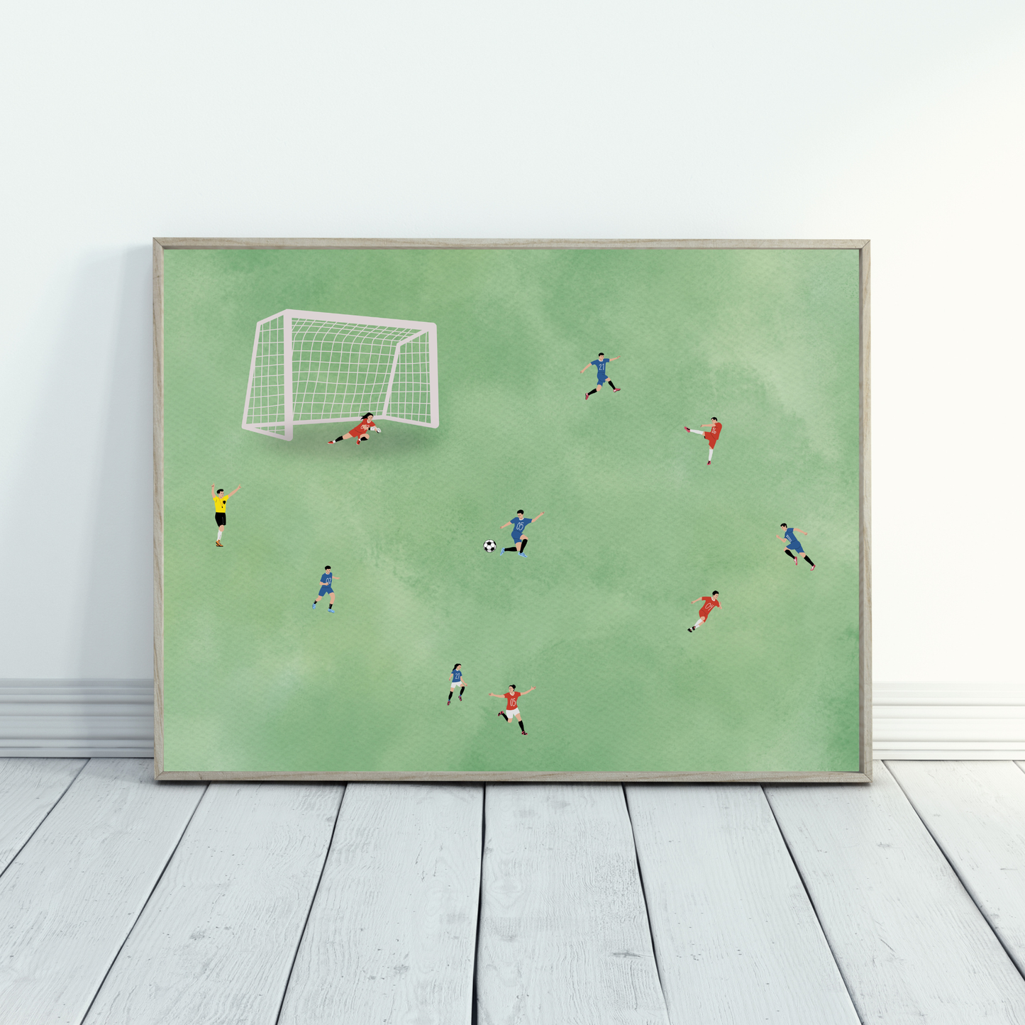Tiny Soccer Players Wall Art Printable