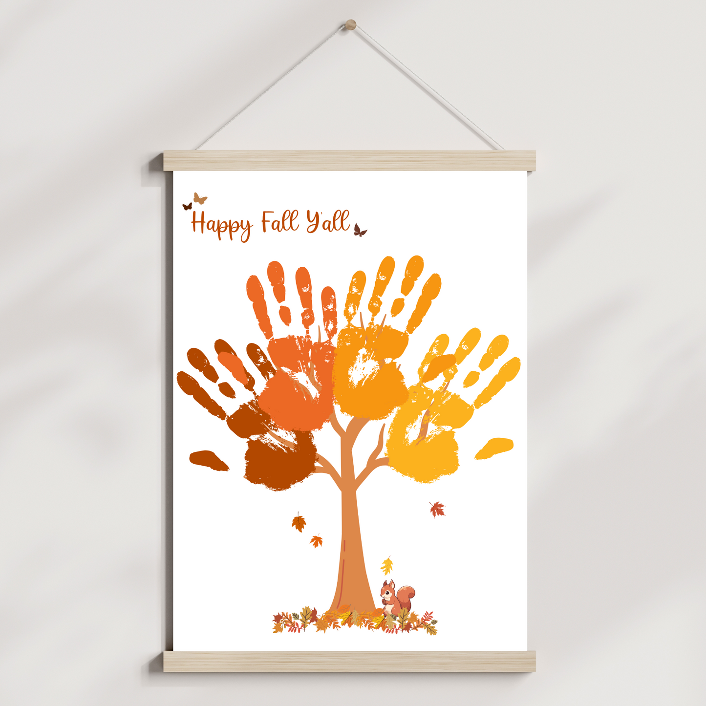 Happy Fall Y'all Handprint Crafts, DIY Autumn Art Activity for Kids