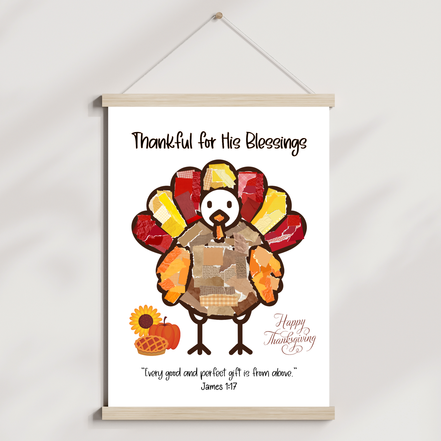 Happy Thanksgiving Turkey Craft Kids Printable