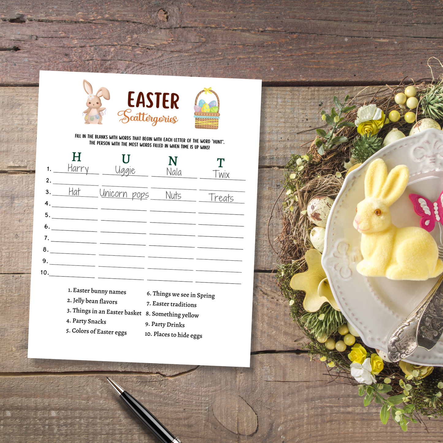 Easter Games Bundle 25 Printables for Kids & Adults