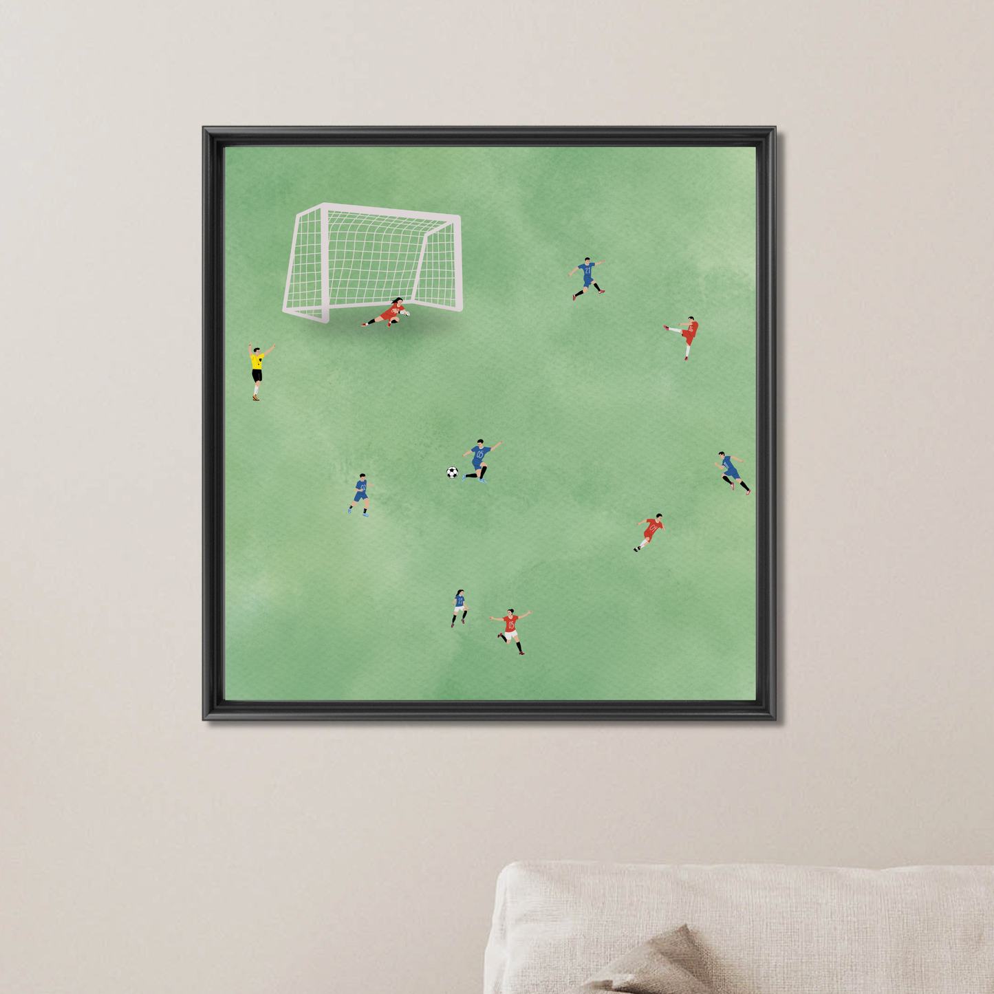 Tiny Soccer Players Wall Art Printable