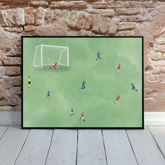 Tiny Soccer Players Wall Art Printable