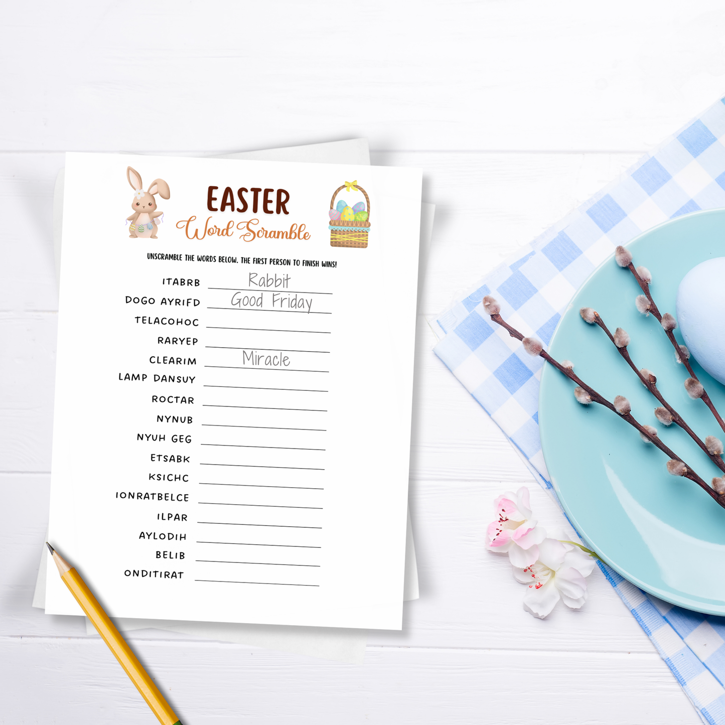 Easter Games Bundle 25 Printables for Kids & Adults
