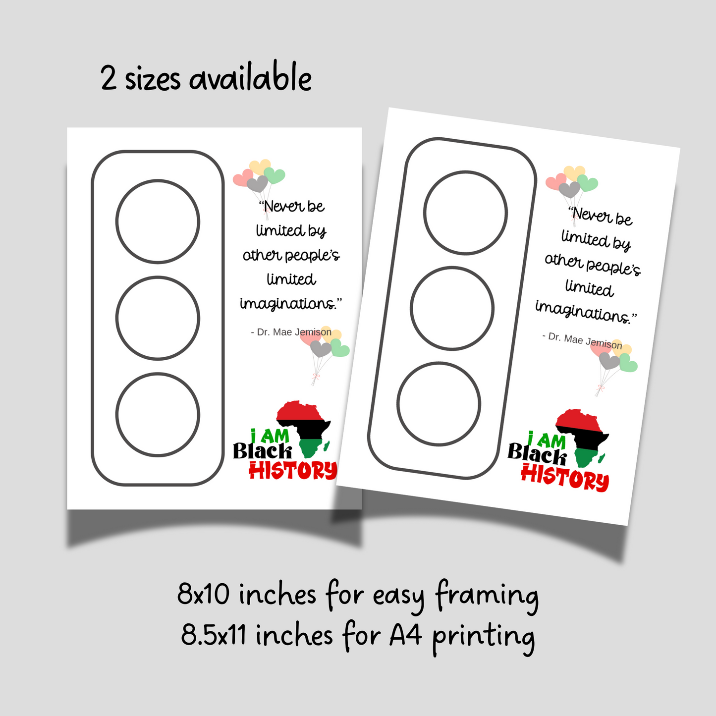 Black History Month Handprint Crafts Printable, DIY Art Kids Activity Baby Toddler Preschool Kindergarten