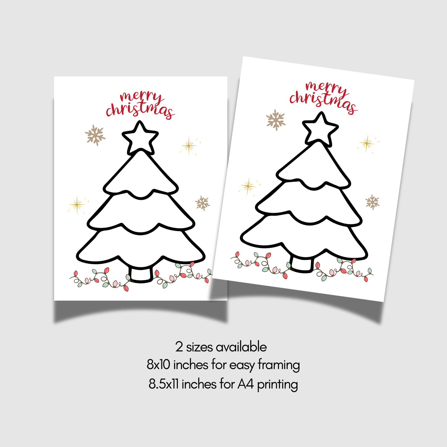 Christmas Tree Torn Paper Craft Printable