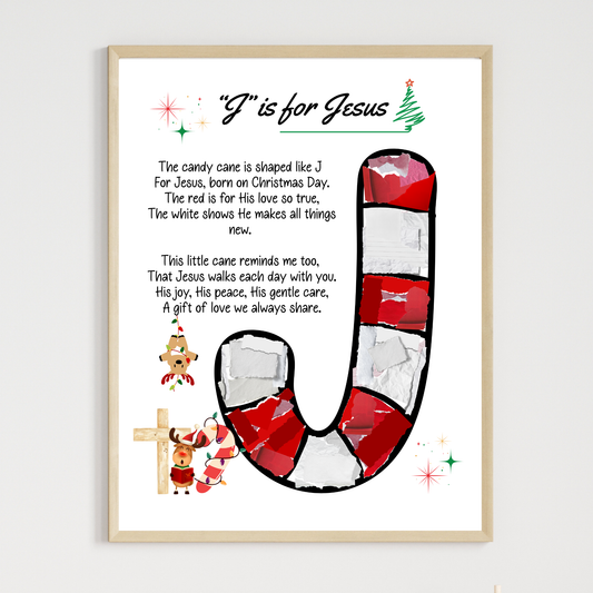 Candy Cane Tissue Paper Craft Printable