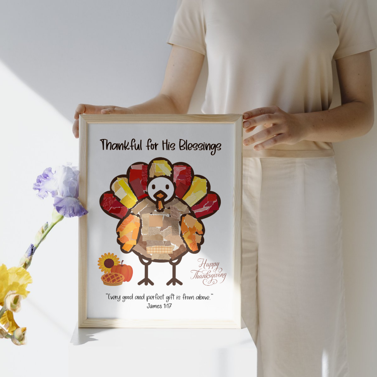 Happy Thanksgiving Turkey Craft Kids Printable