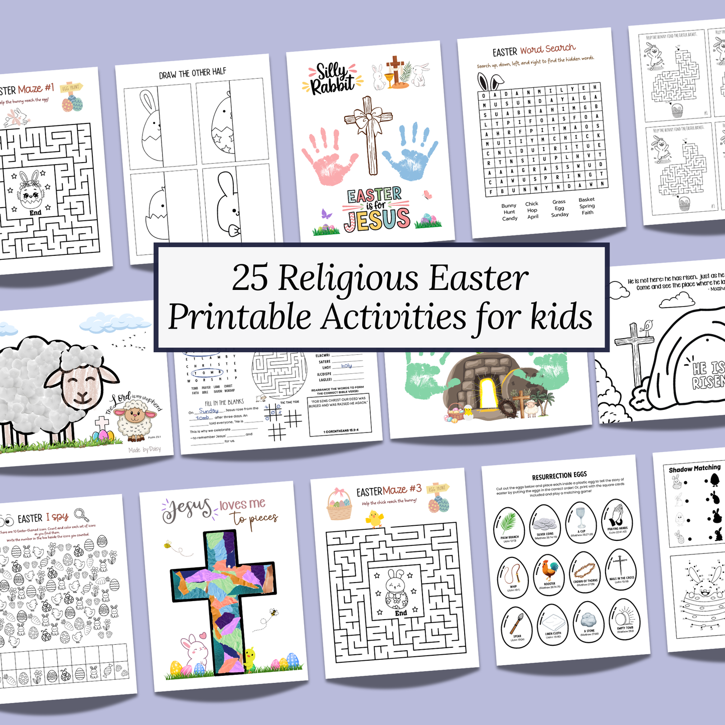 Christian Easter Activity Bundle Printable