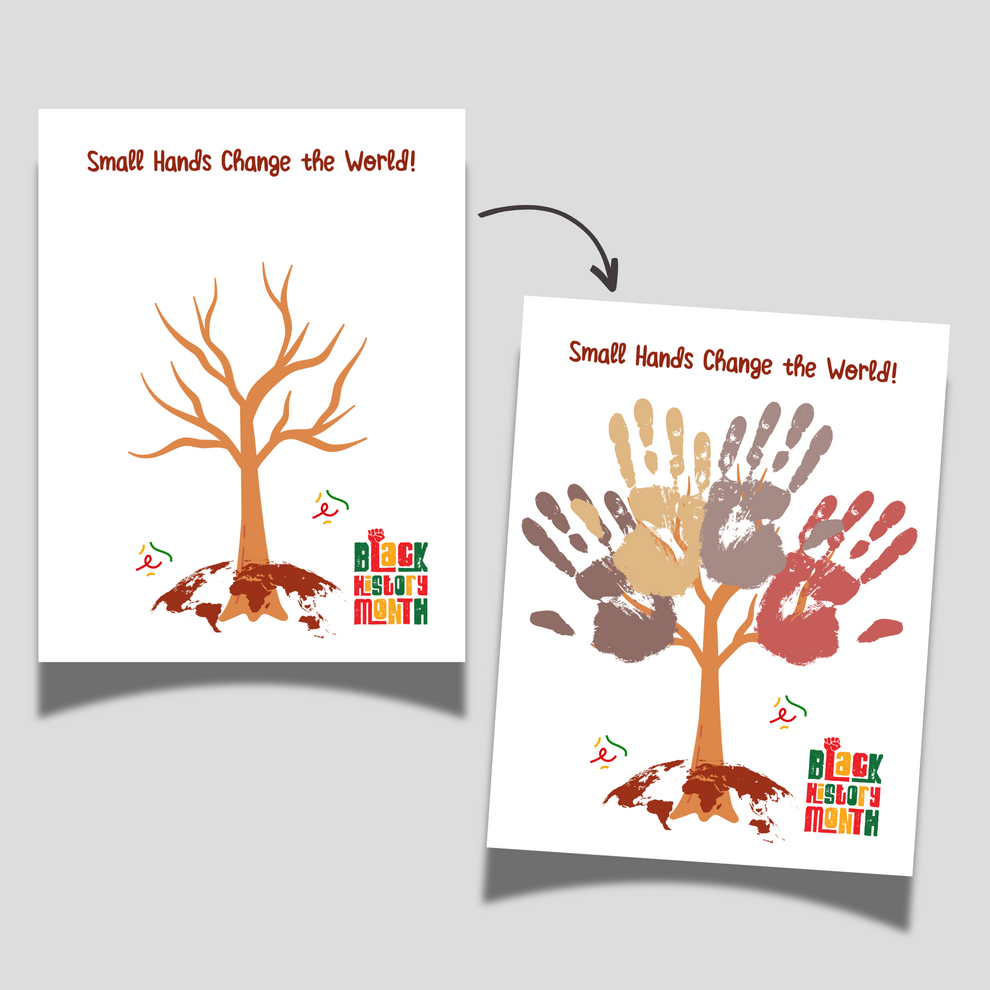 Small Hands Change the World Black History Month Handprint Craft Print ...