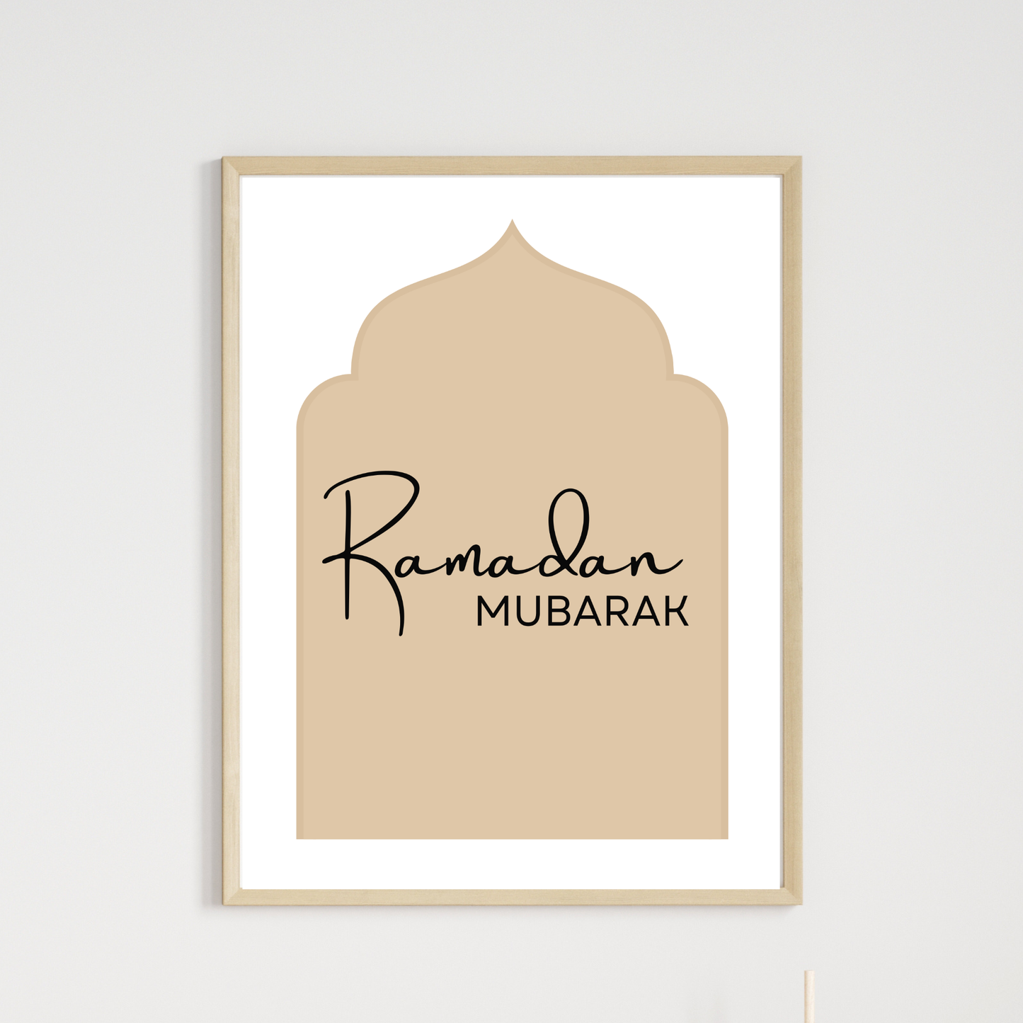 Minimalist Ramadan Mubarak Wall Art Printable