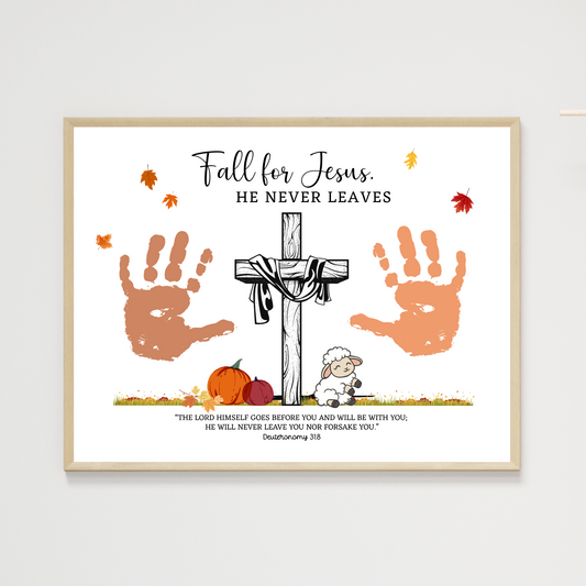 Fall Christian Handprint Craft Printable for Kids
