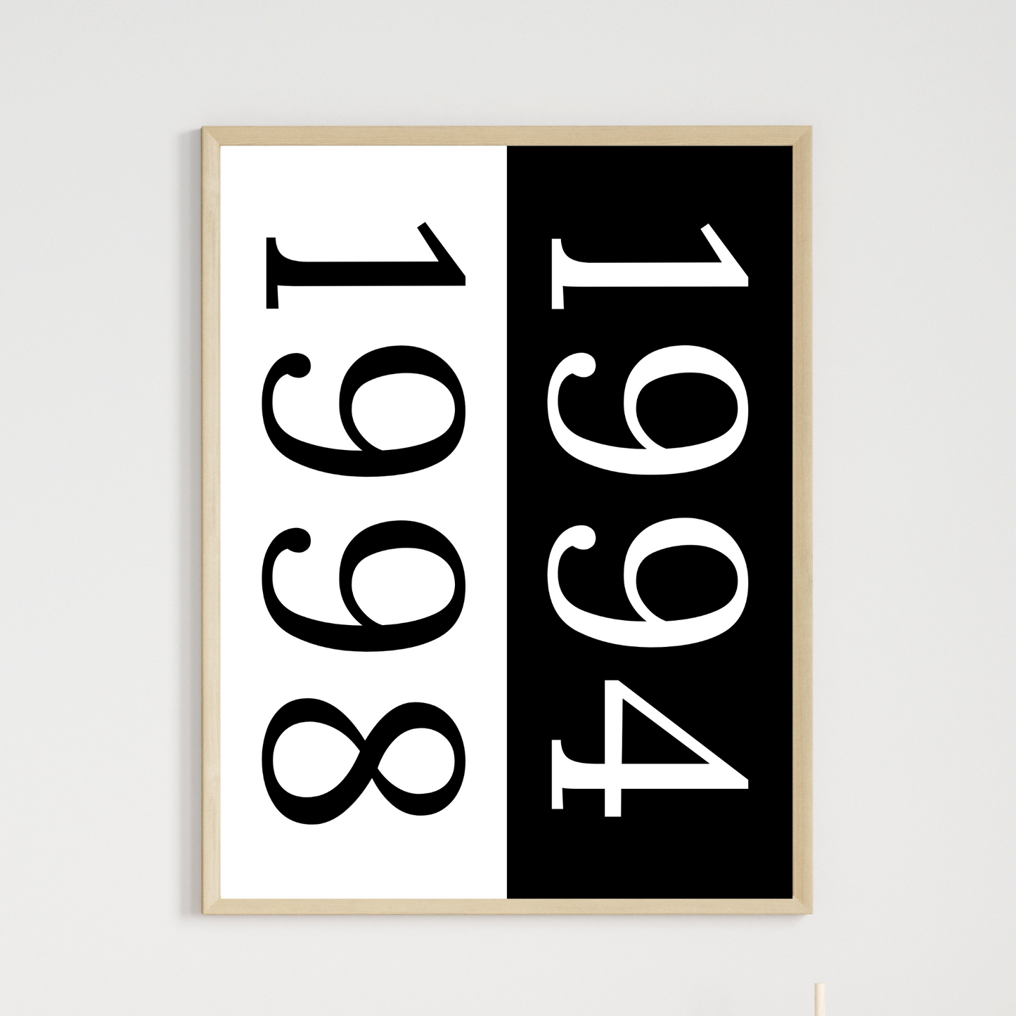 Custom Year Poster Printable, Personalized Gift For Couple