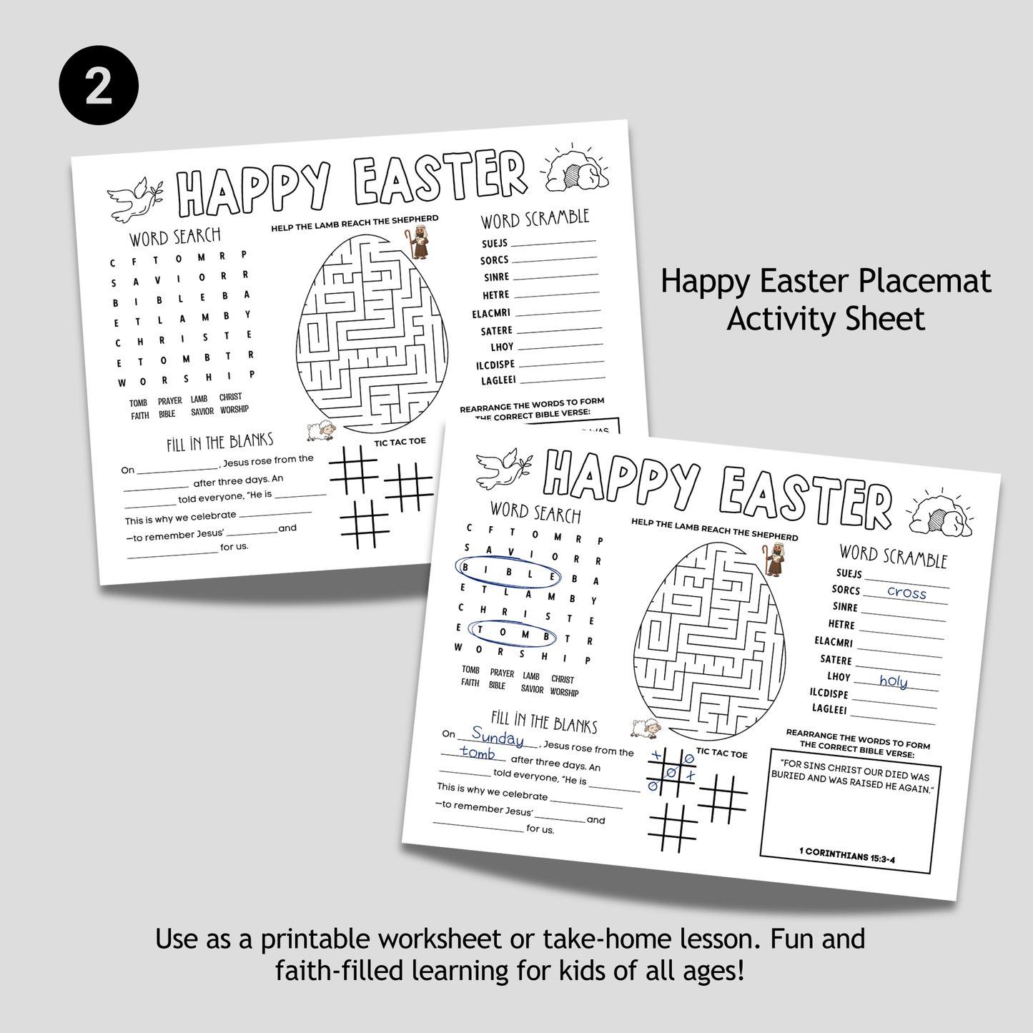Christian Easter Activity Bundle Printable