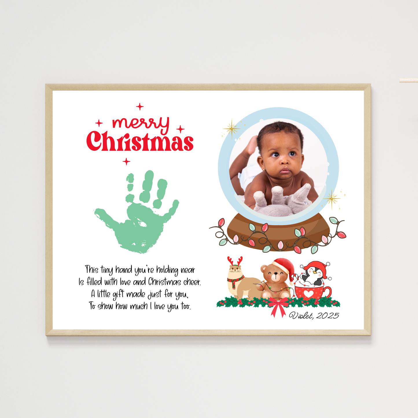 Christmas Poem Handprint Photo Craft Kids Printable