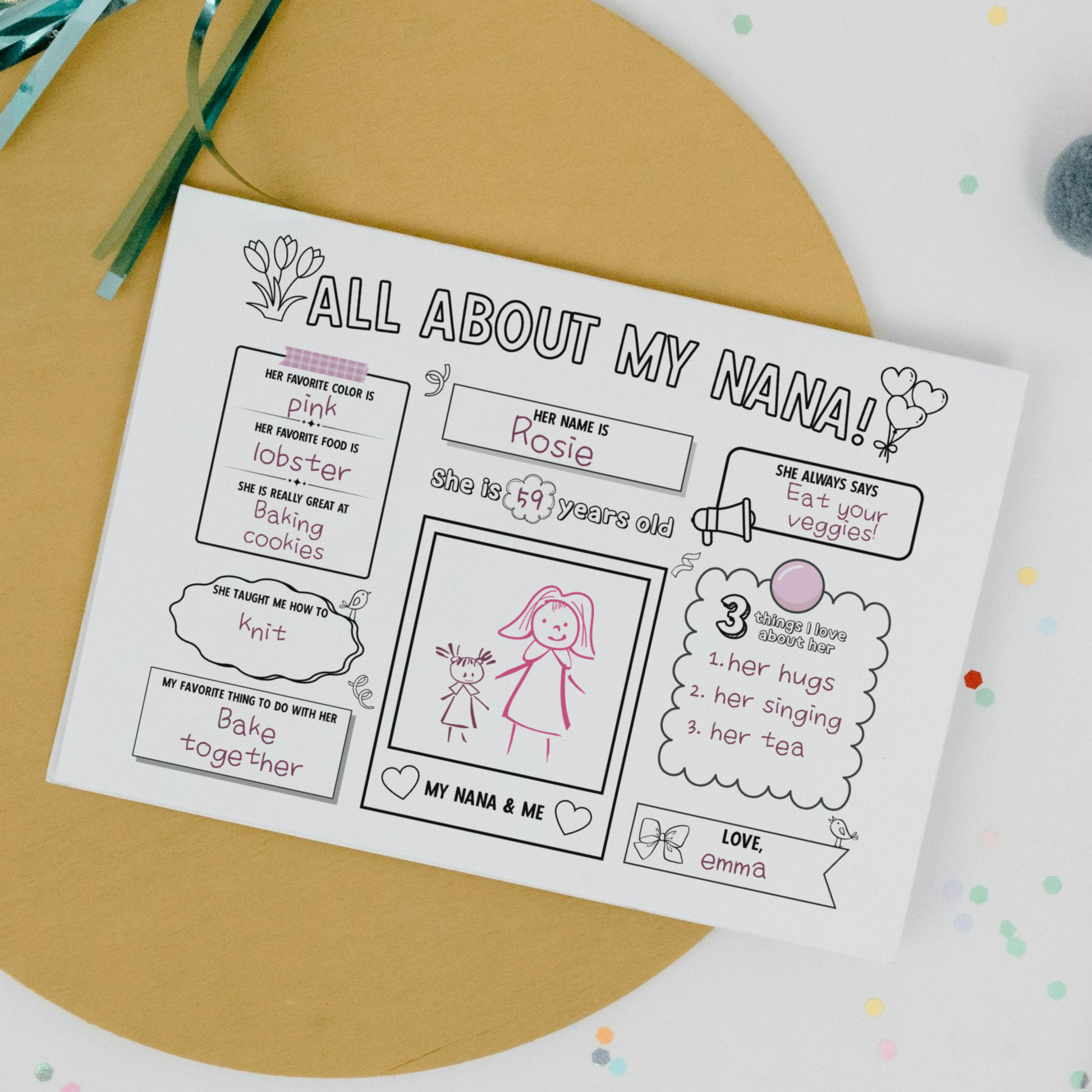 all-about-my-nana-survey-printable-card-questionnaire-gift-ideas-pers-scribbled-llc for All About Nana Free Printable All About My Nana Survey Printable, Card Questionnaire Gift Ideas Pers – Scribbled LLC for All About Nana Free Printable