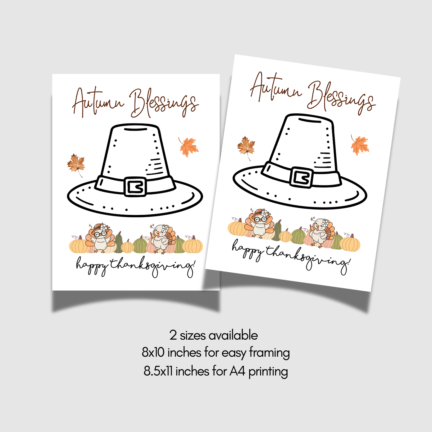 Happy Thanksgiving Craft for Kids Printable Autumn Art