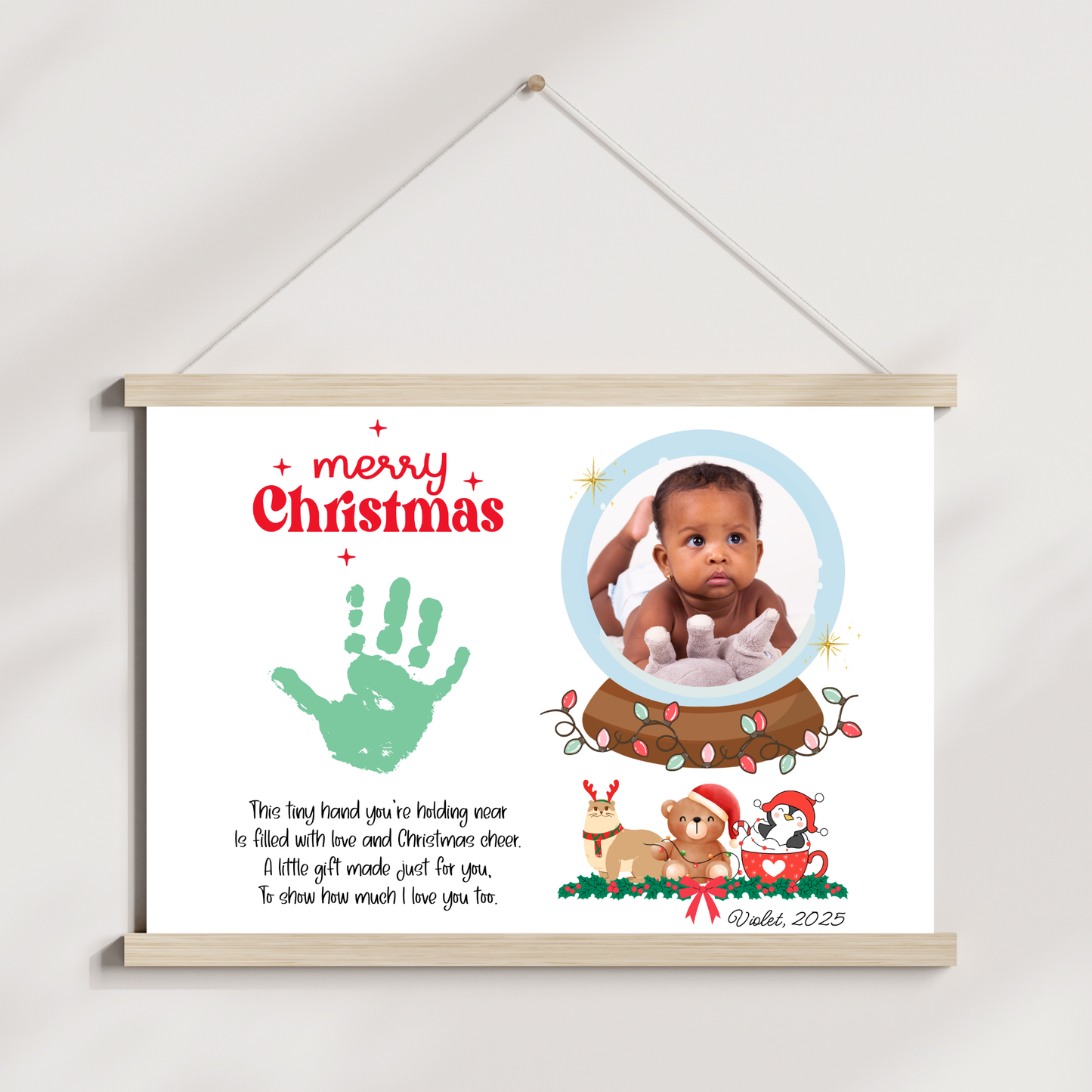 Christmas Poem Handprint Photo Craft Kids Printable