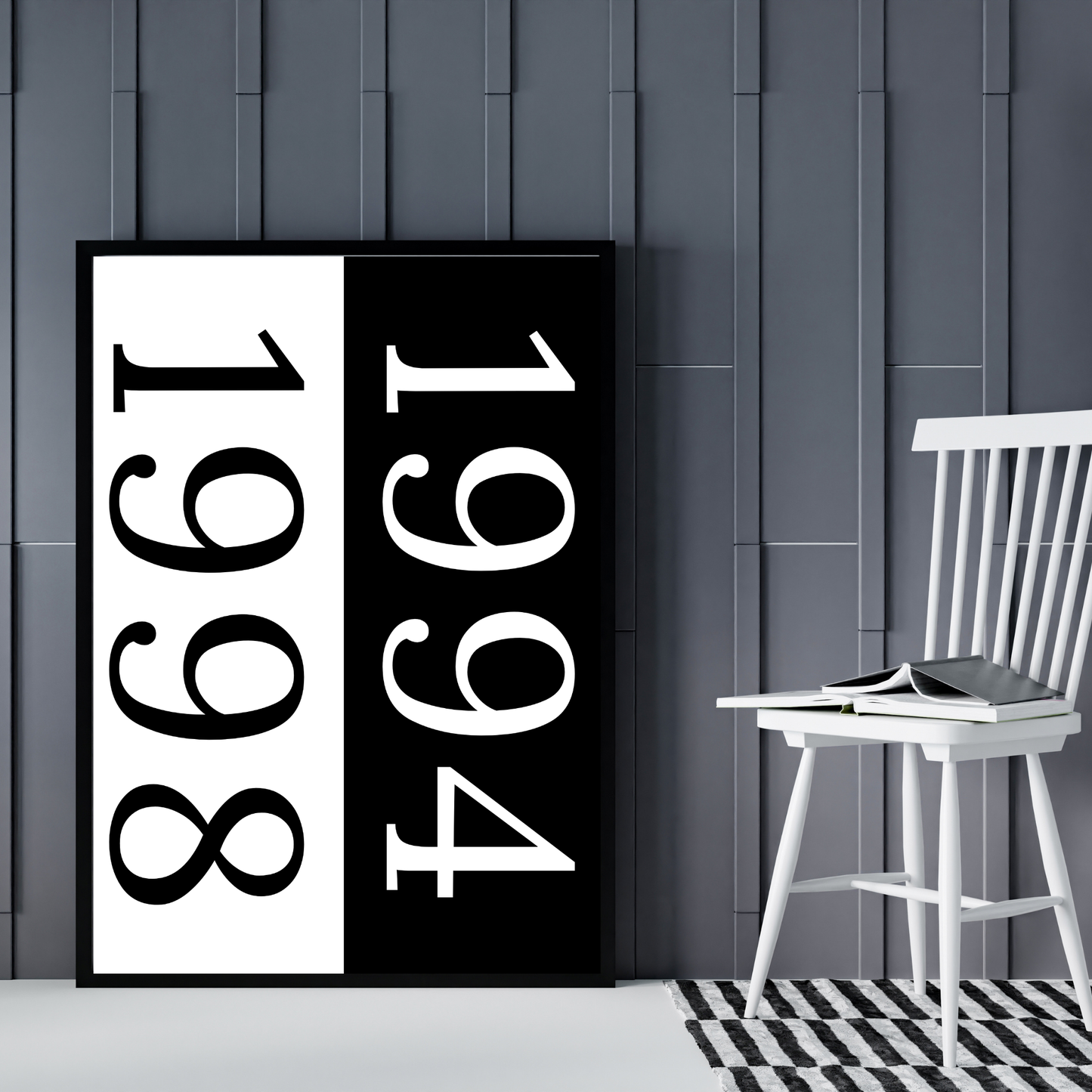 Custom Year Poster Printable, Personalized Gift For Couple