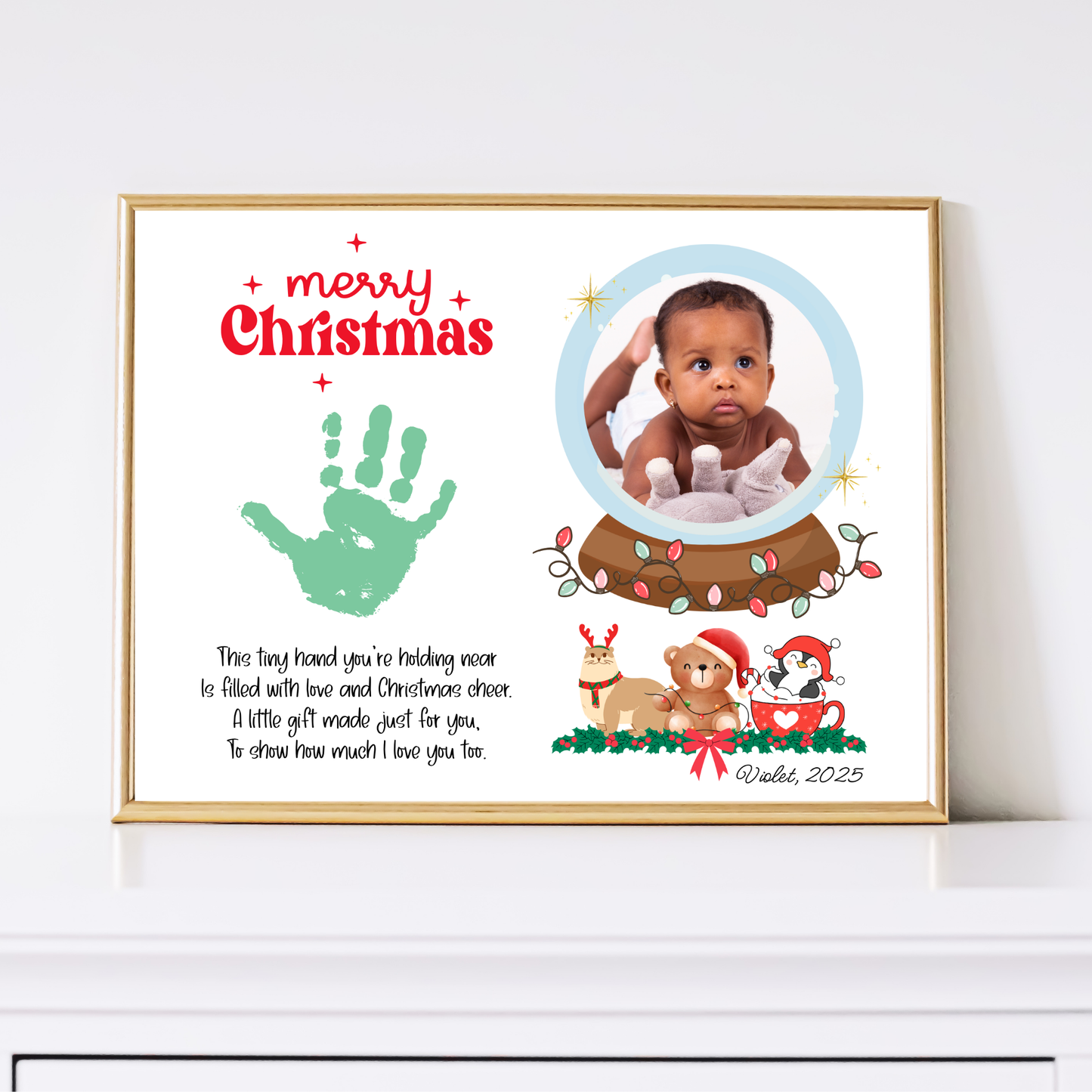 Christmas Poem Handprint Photo Craft Kids Printable
