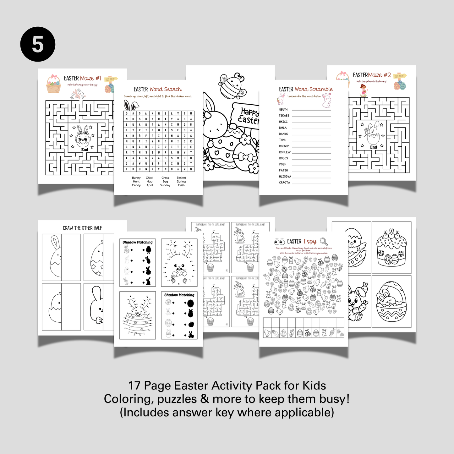 Christian Easter Activity Bundle Printable