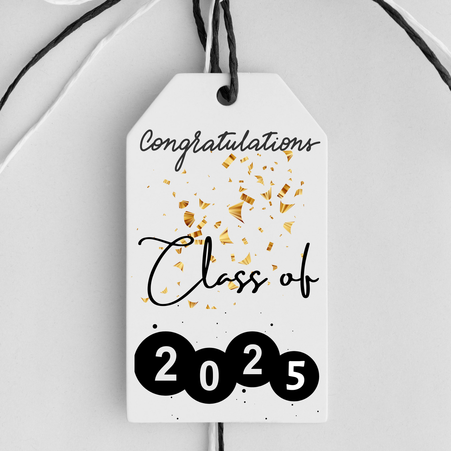 Printable Graduation Gift Tags, 2025 Congrats Grad Tags Simple