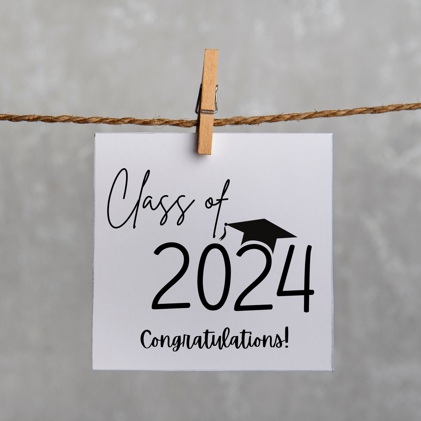 Class of 2024 Graduation Gift Tag Minimalist Printable