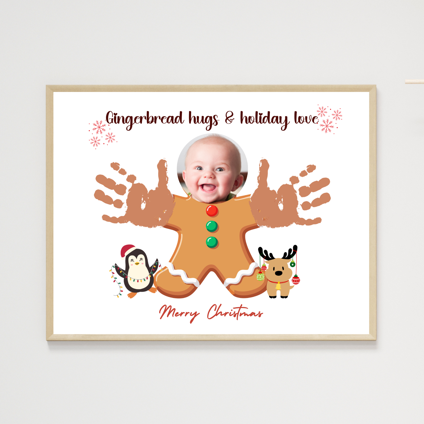 Christmas Handprint Photo Craft Kids Printable
