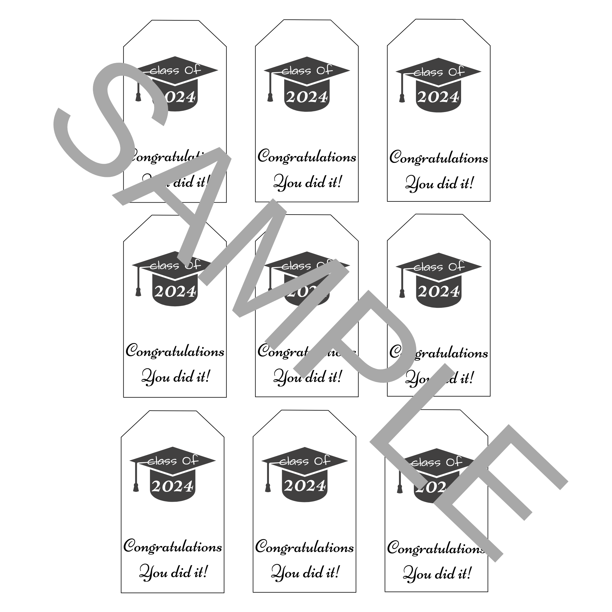 Graduation Gift Tags Printable, 2024 Congrats Grad Tags – Scribbled LLC