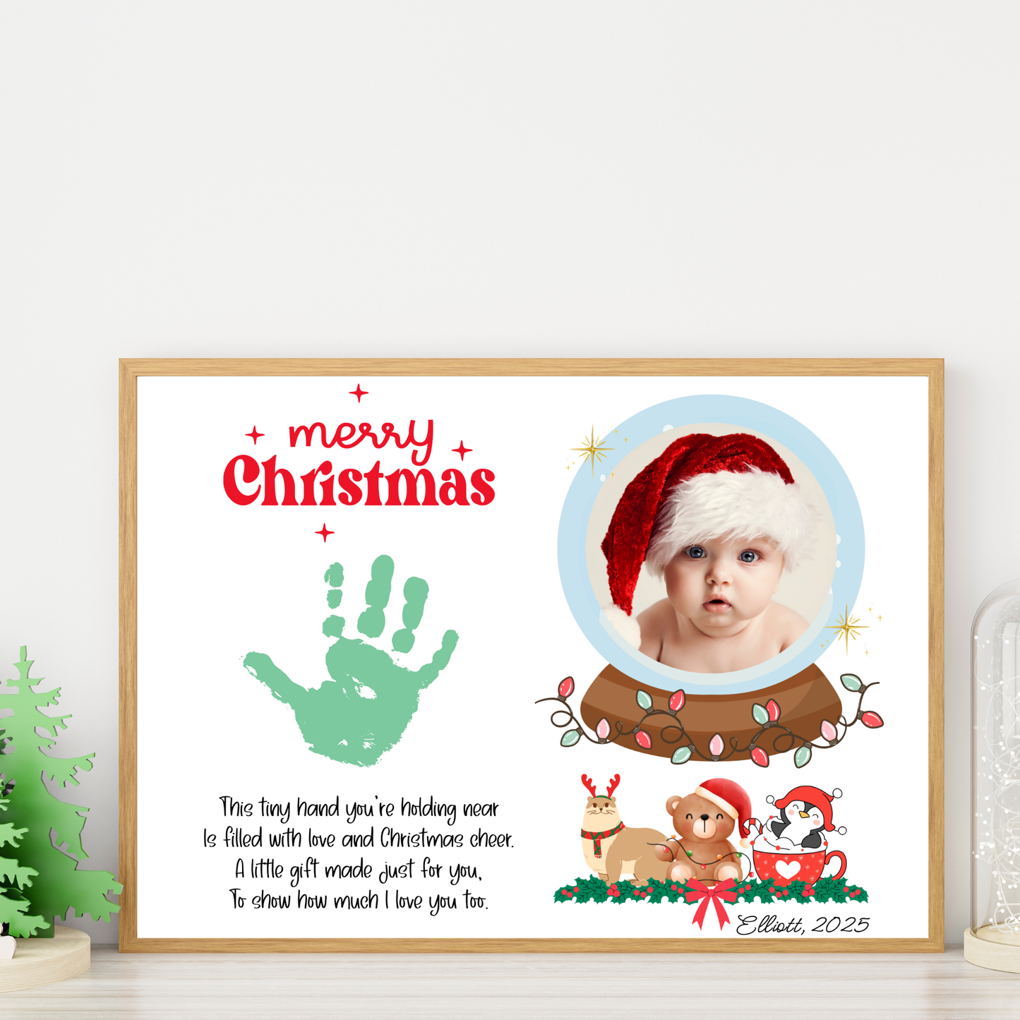 Christmas Poem Handprint Photo Craft Kids Printable