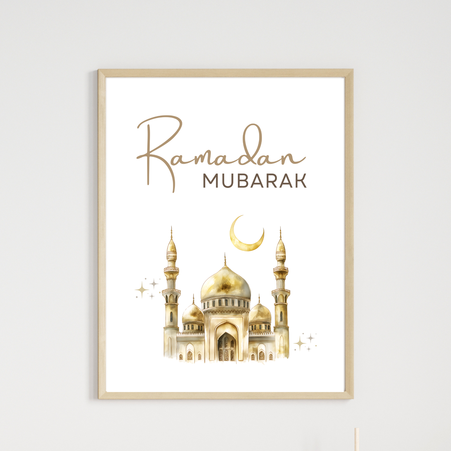Ramadan Mubarak Mosque Wall Art Printable