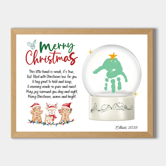 Christmas Handprint Craft Poem Kids Printable