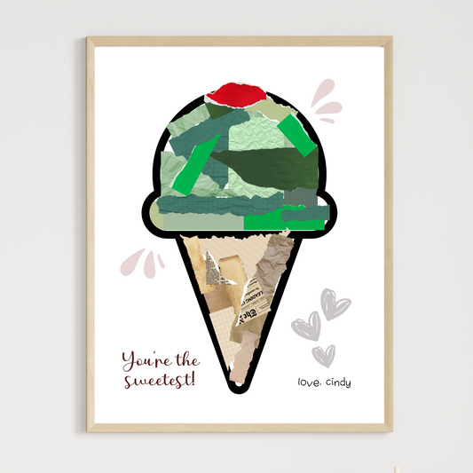Summer Paper Craft Printable, DIY Wall Art for Kids Activity Keepsake