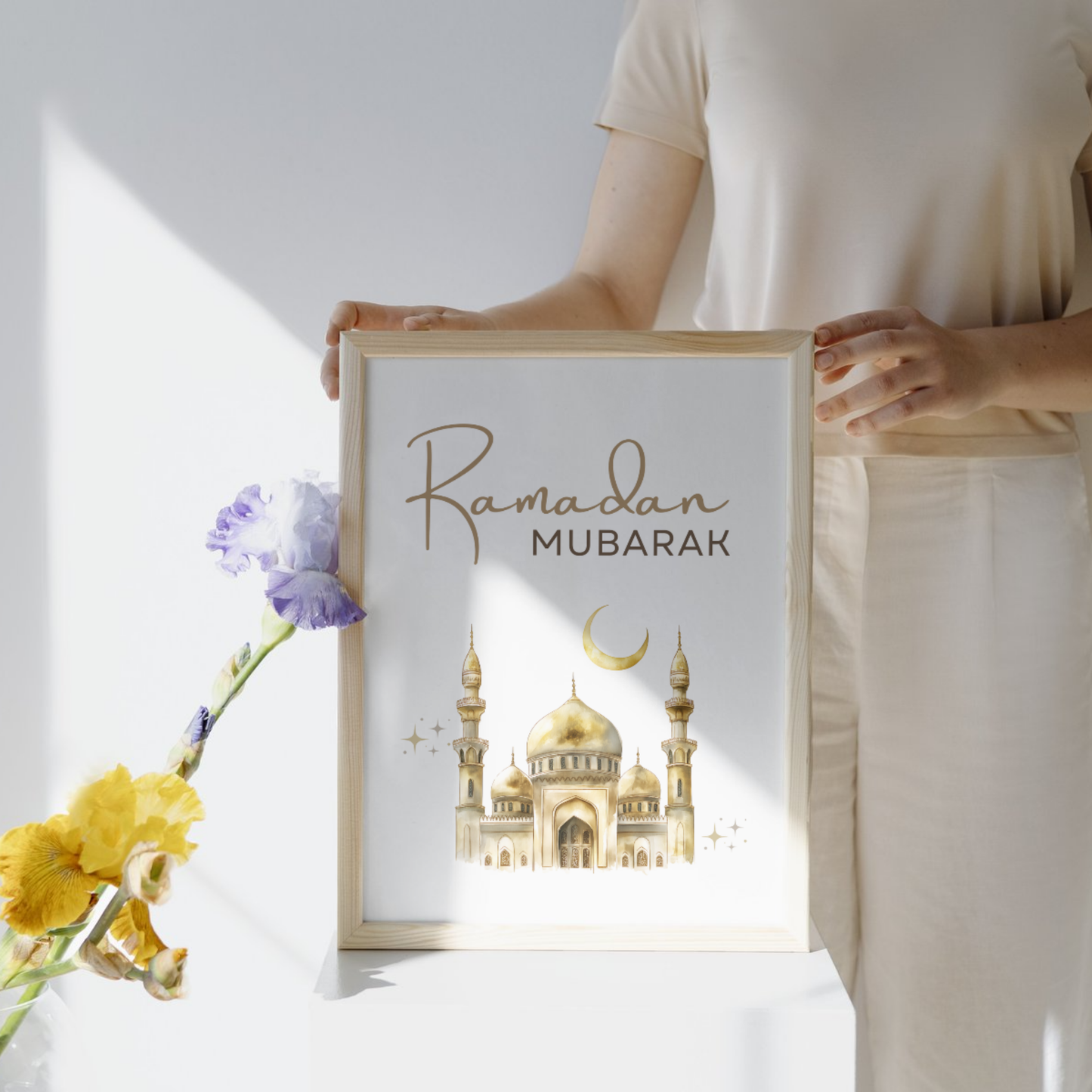 Ramadan Mubarak Mosque Wall Art Printable