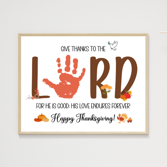 Christian Thanksgiving Handprint Craft for Kids
