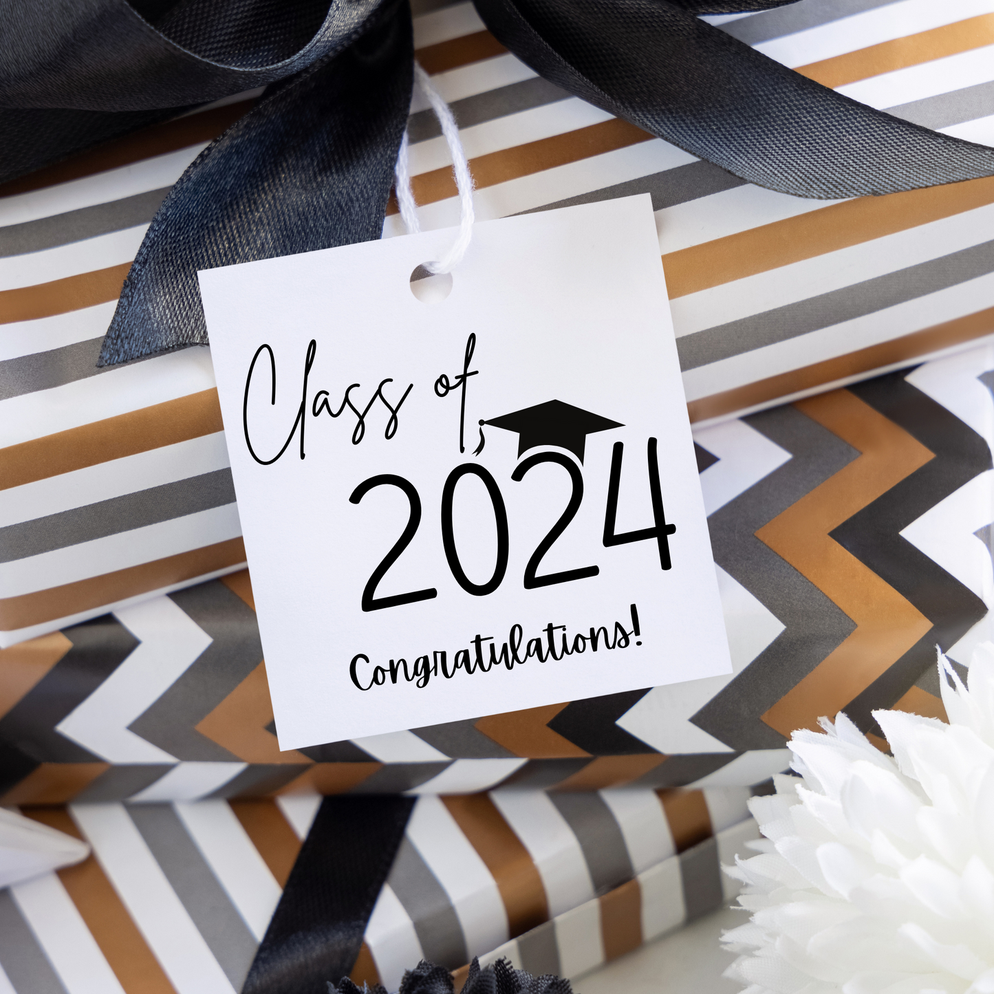 Class of 2024 Graduation Gift Tag Minimalist Printable