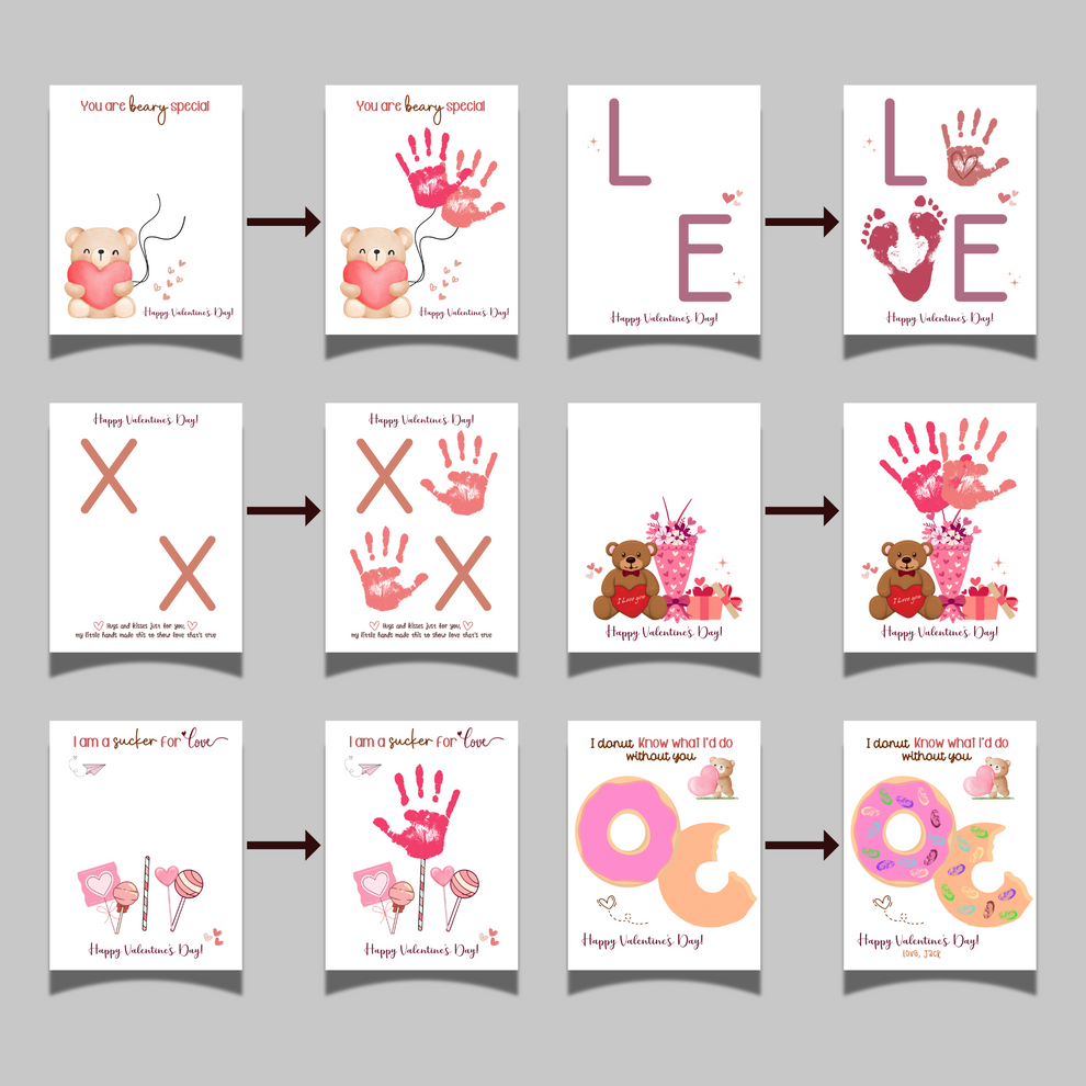 Valentines Day Handprint Holiday Crafts Printable, DIY Art for Kids ...