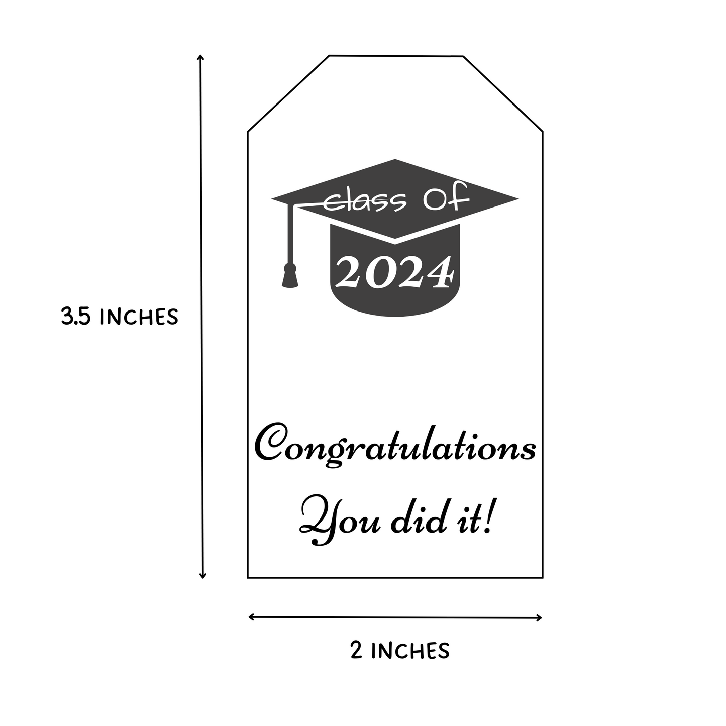 Graduation Gift Tags Printable, 2024 Congrats Grad Tags