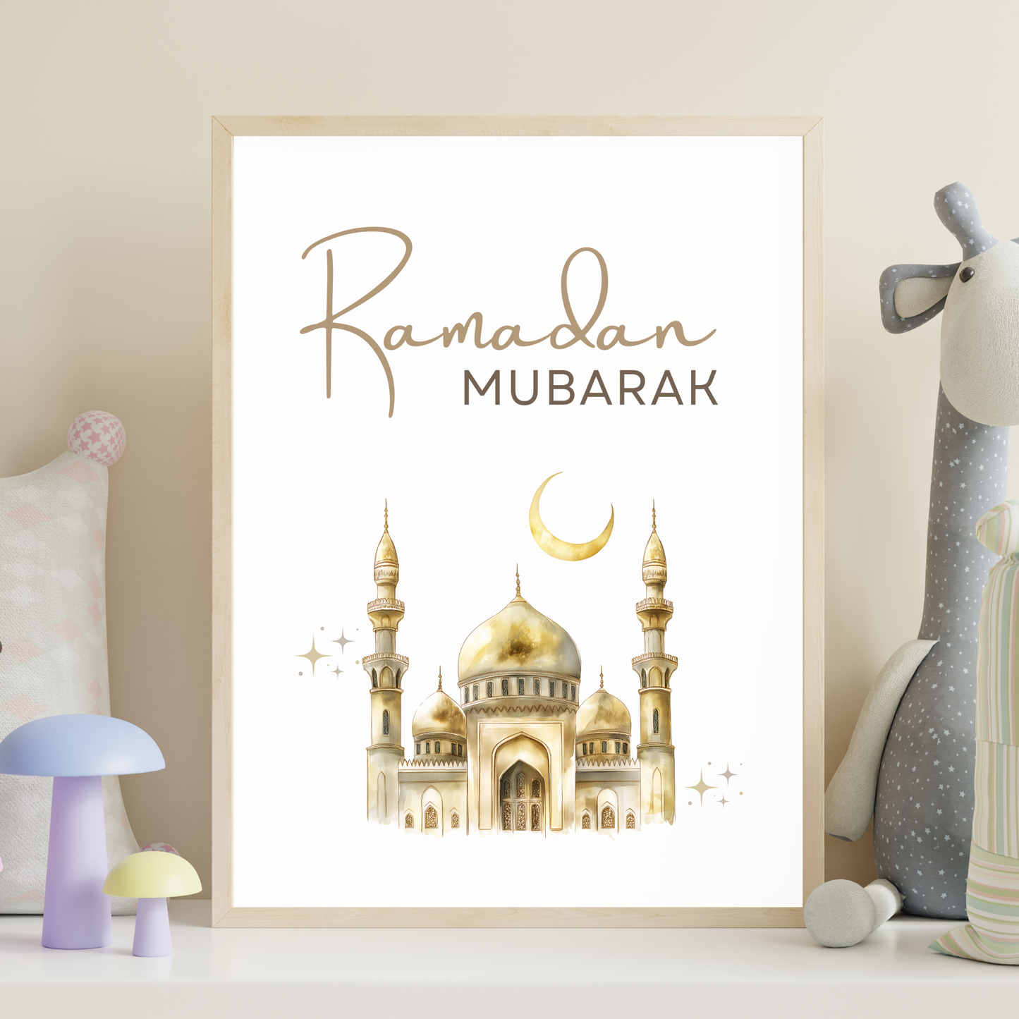 Ramadan Mubarak Mosque Wall Art Printable