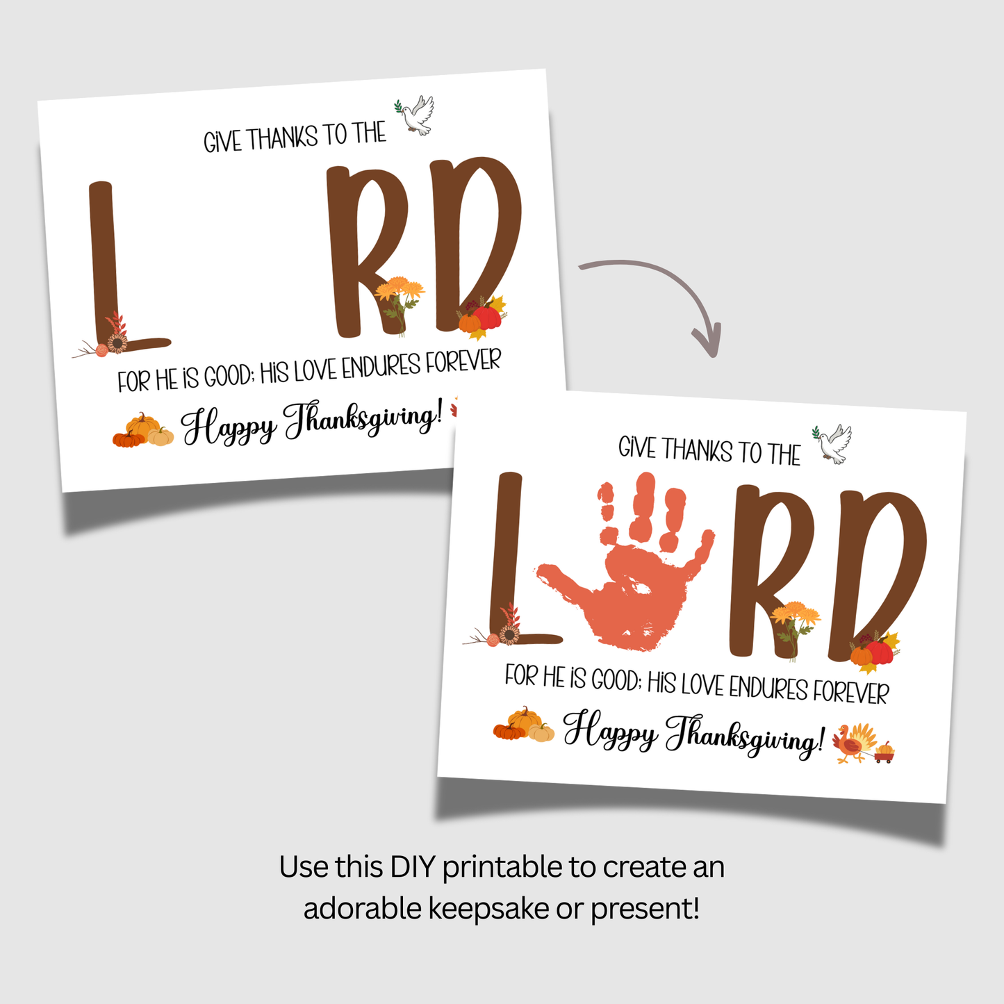 Christian Thanksgiving Handprint Craft for Kids
