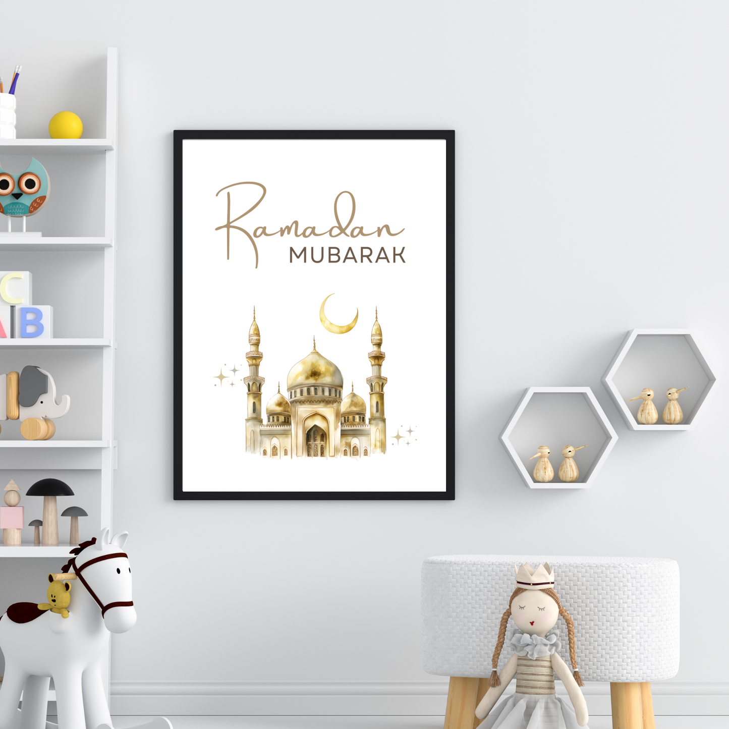 Ramadan Mubarak Mosque Wall Art Printable