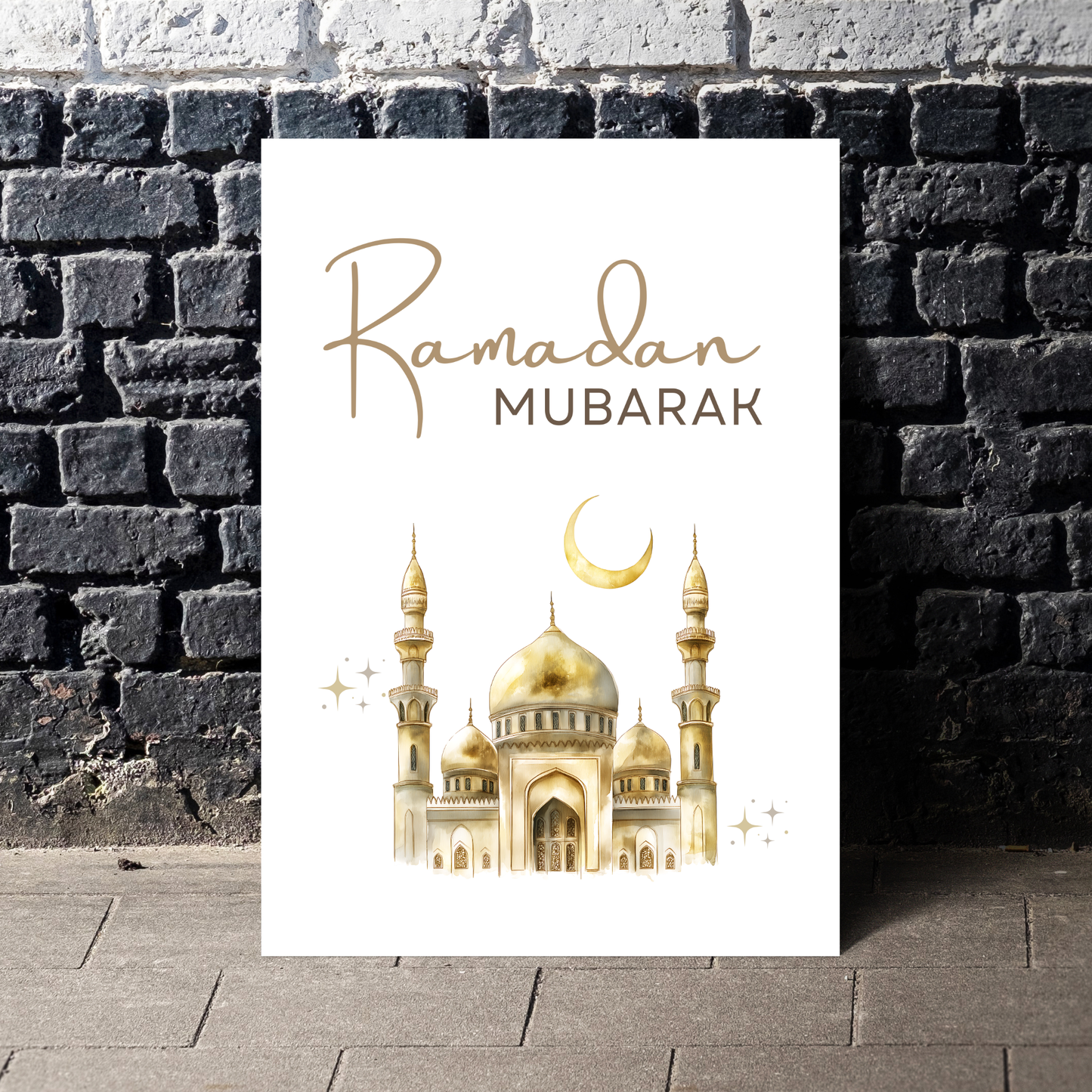 Ramadan Mubarak Mosque Wall Art Printable