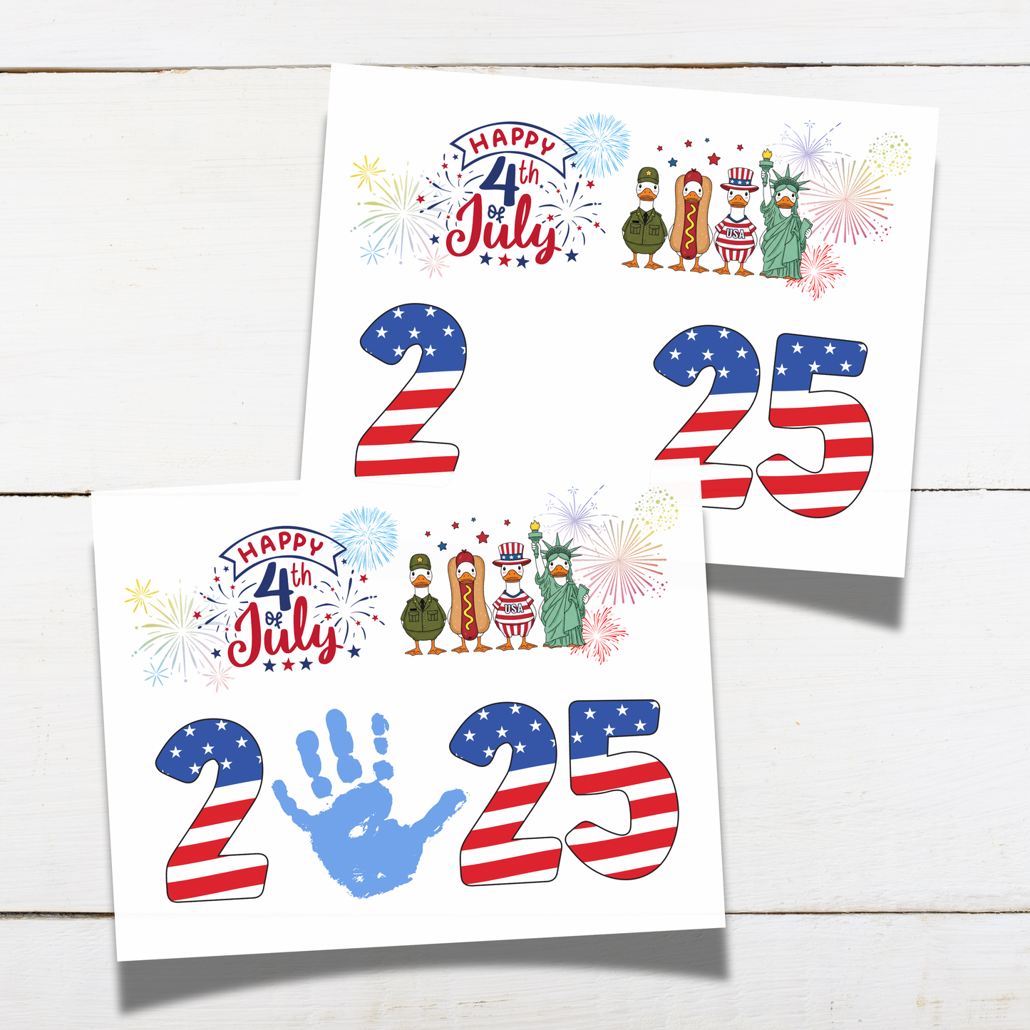 4th of July Handprint Craft Printable DIY Patriotic 2025 Art for Kids