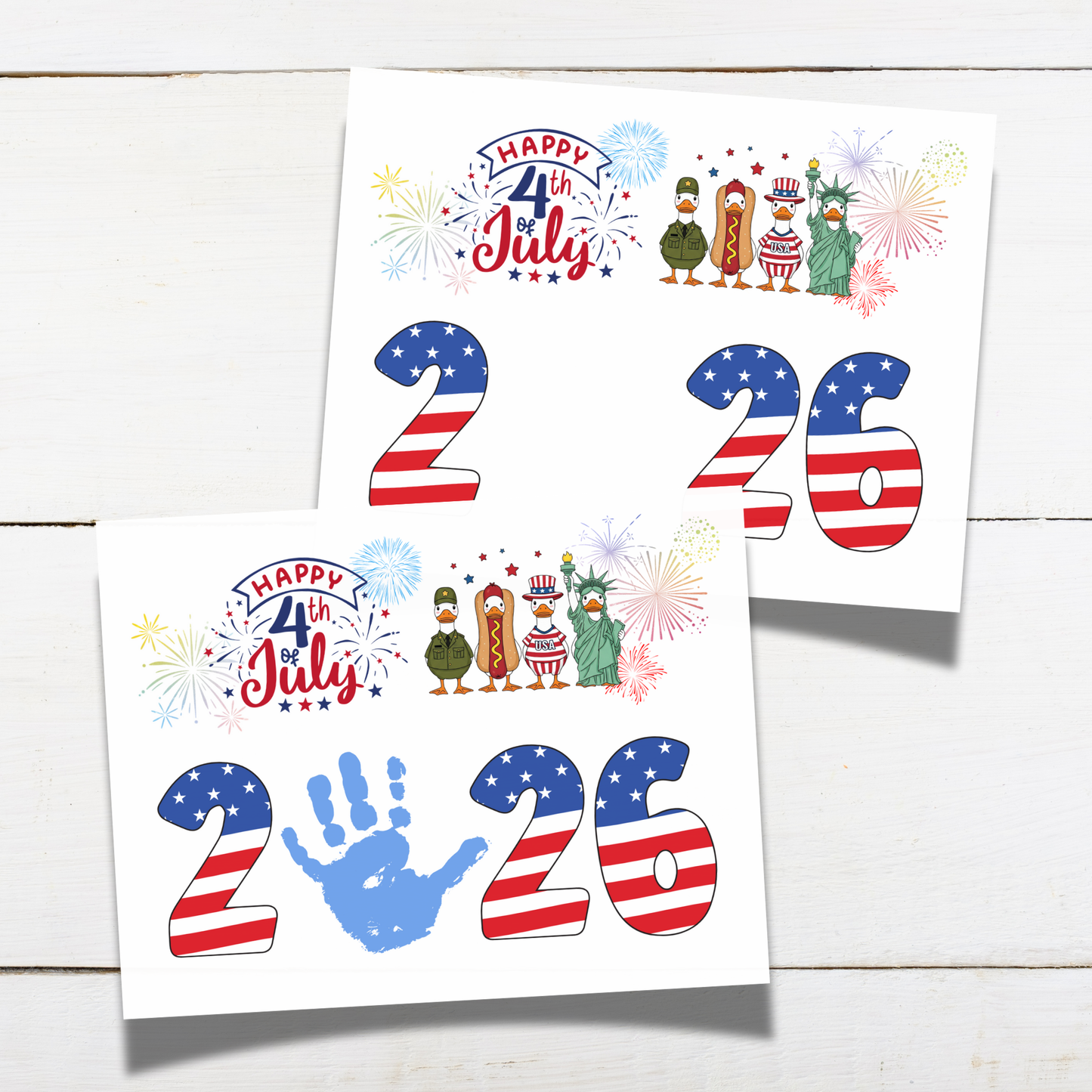4th of July Handprint Craft Printable DIY Patriotic 2026 Art for Kids