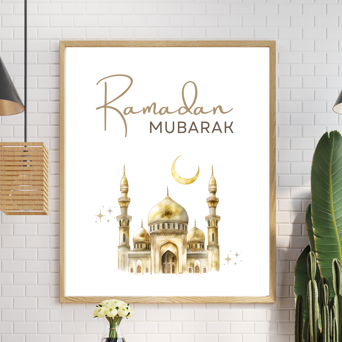 Ramadan Mubarak Mosque Wall Art Printable