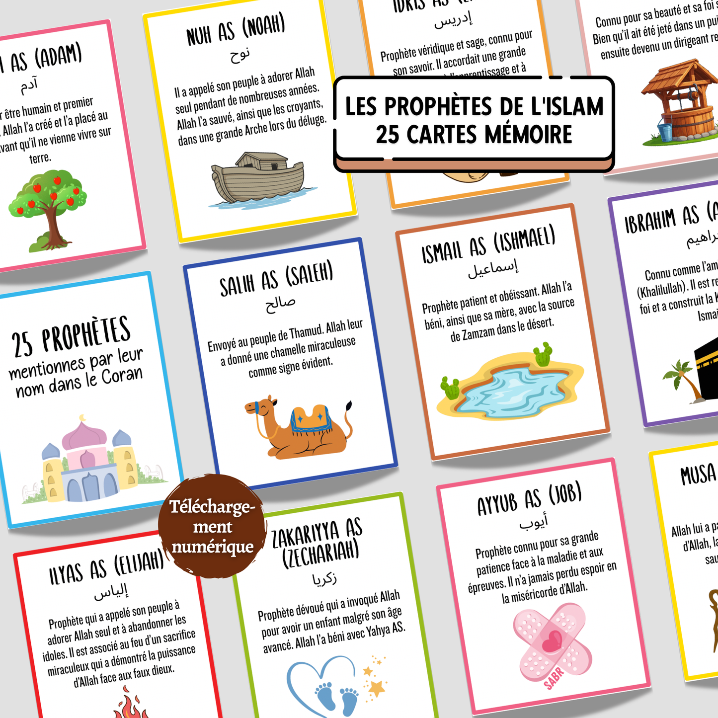 25 Prophètes de l’Islam Cartes Flash Enfants PDF