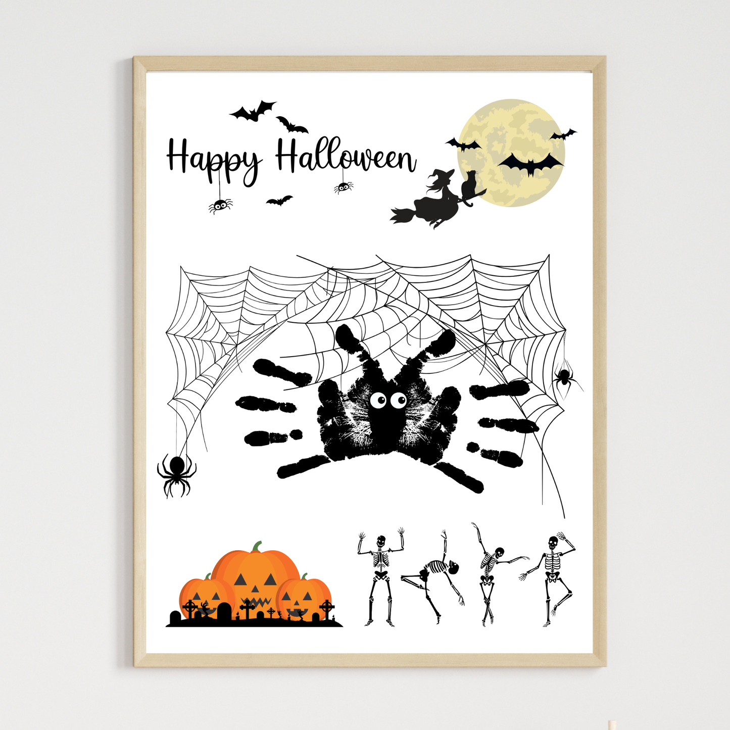 Happy Halloween Handprint Crafts, DIY Fall Art Activity for Kids