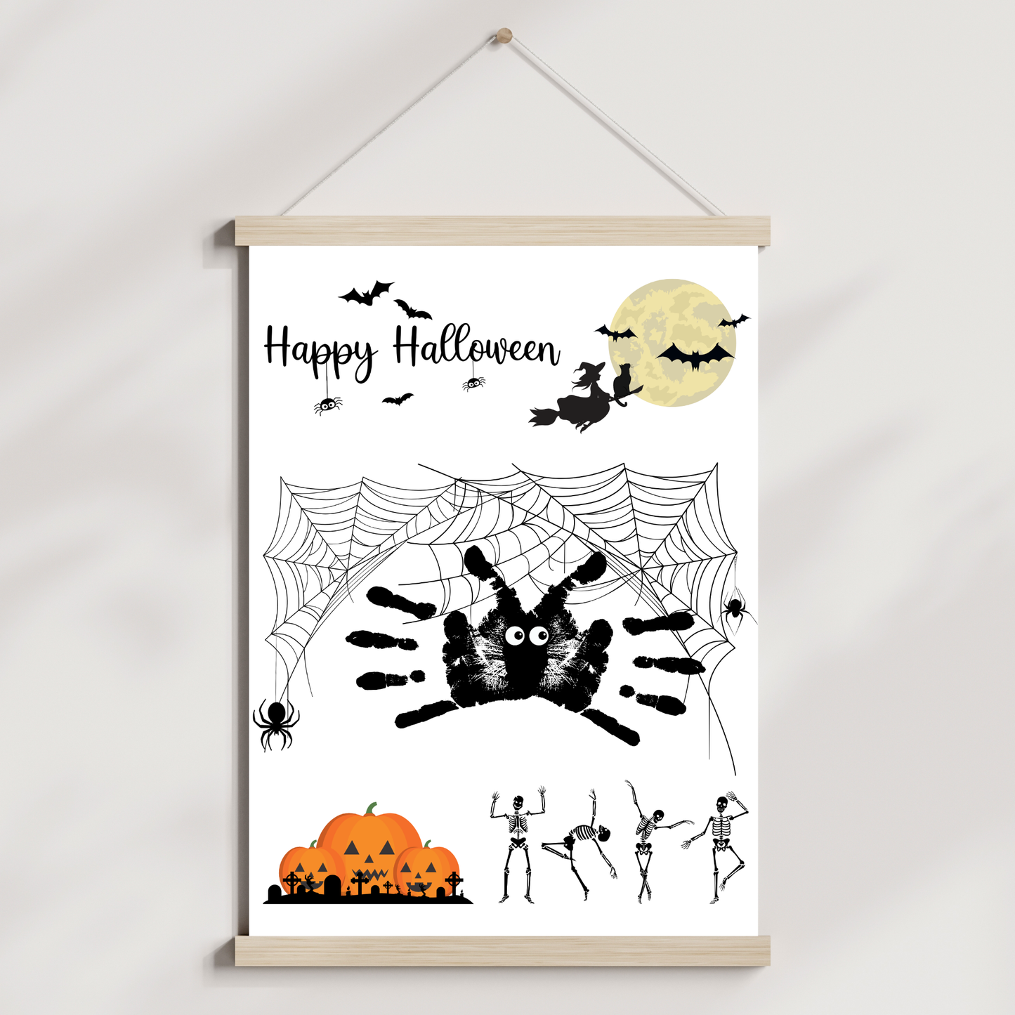 Happy Halloween Handprint Crafts, DIY Fall Art Activity for Kids